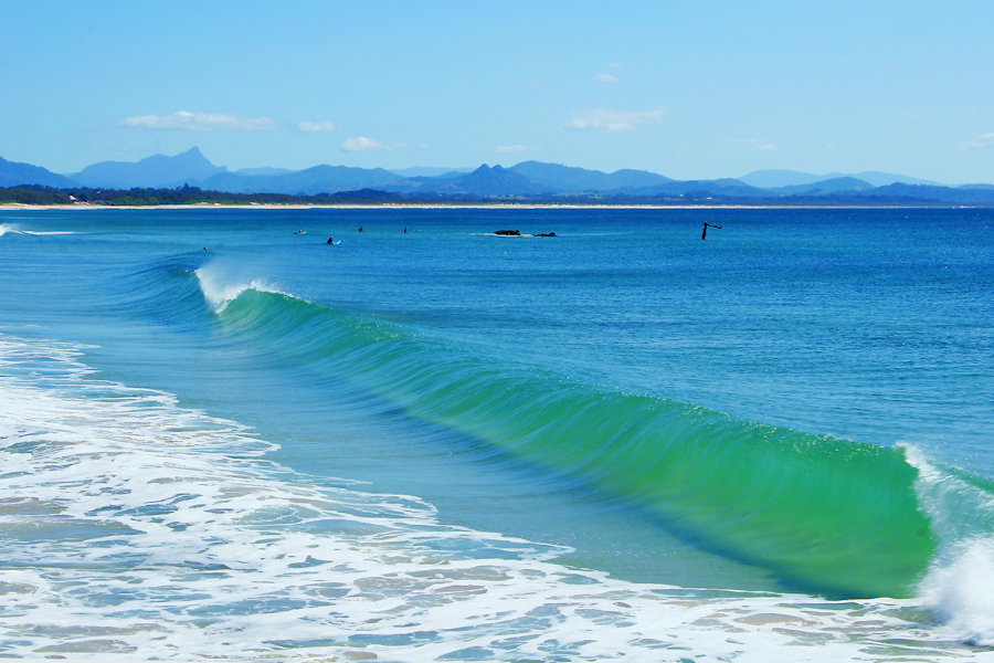 Belongil Beach, The Wreck & Mount Warning Byron Bay